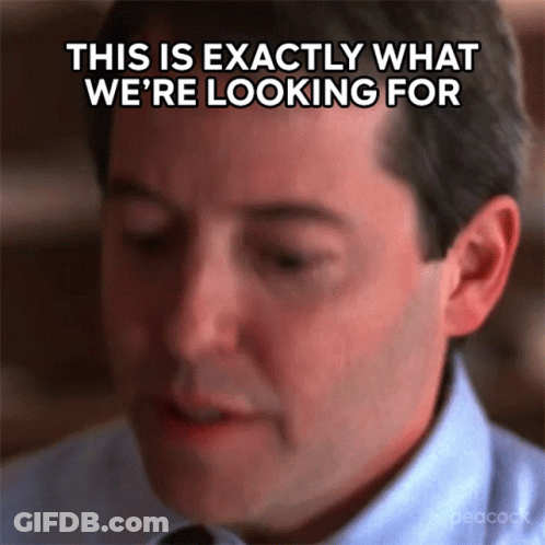 A Man In A White Shirt And Tie Is Saying This Is Exactly What We 'Re Looking For . GIF