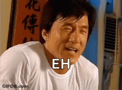 A Man In A White Shirt Is Crying And Says Eh GIF
