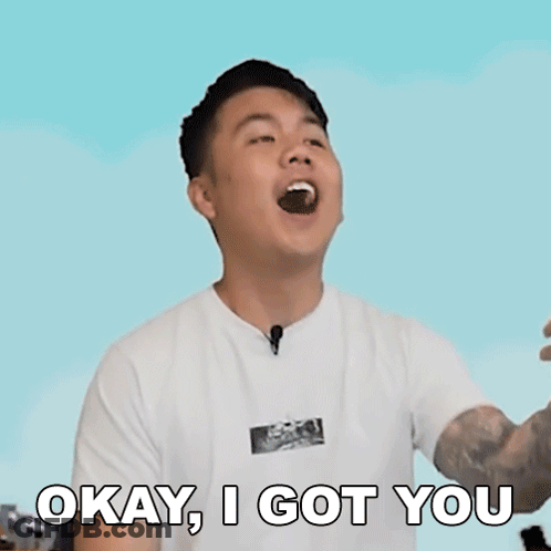 A Man In A White Shirt Is Making A Funny Face And Says Okay , I Got You . GIF