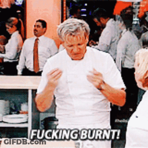 A Man In A White Shirt Says Fucking Burnt In Front Of A Crowd GIF