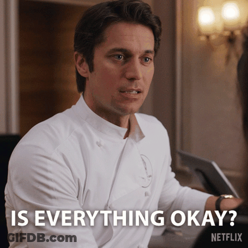 A Man In A White Shirt Says " Is Everything Okay " In A Netflix Ad GIF