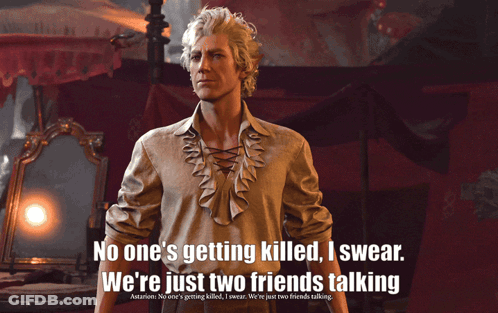 A Man In A White Shirt Says No One 'S Getting Killed GIF