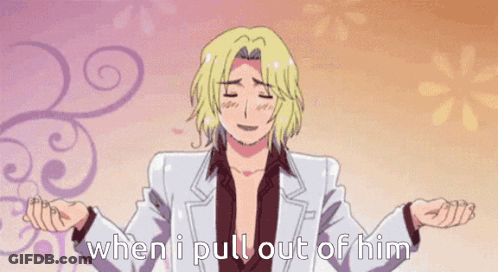A Man In A White Suit Says When I Pull Out Of Him GIF