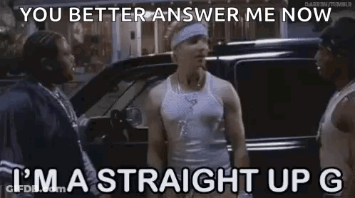 A Man In A White Tank Top Is Standing Next To A Car And Talking To Two Other Men . GIF