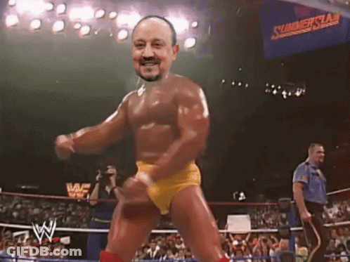 A Man In A Wrestling Ring With A Sign That Says Summerslam GIF