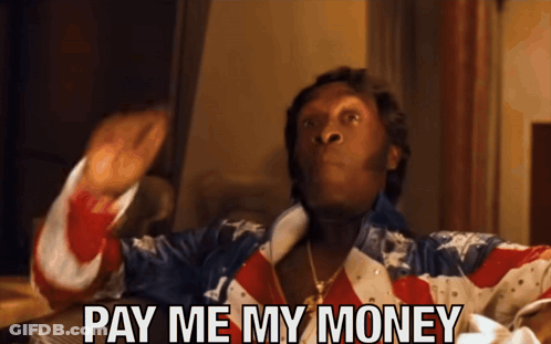 A Man In An American Flag Outfit Says Pay Me My Money GIF