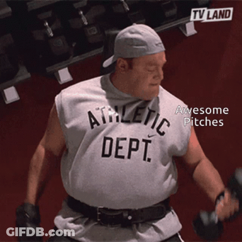 A Man In An Athletic Dept Shirt Lifting Weights GIF