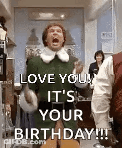 A Man In An Elf Costume Is Screaming And Holding A Guitar . GIF