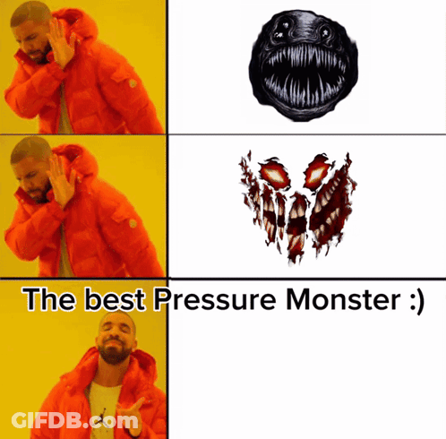 A Man In An Orange Jacket Says " The Best Pressure Monster :) " GIF