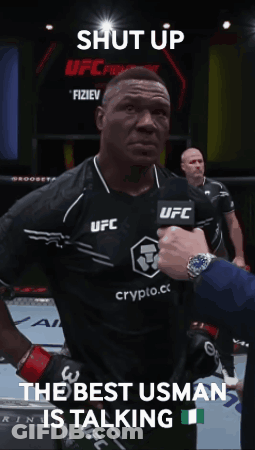 A Man In An Ufc Shirt Is Being Interviewed GIF