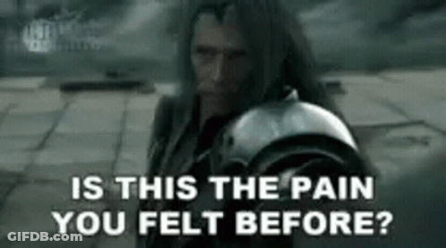 A Man In Armor Is Asking If This Is The Pain You Felt Before . GIF