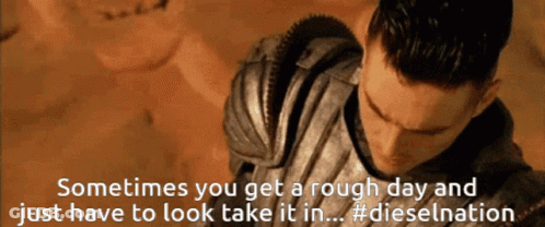 Man In Armor Saying Sometimes You Get A Rough Day GIF