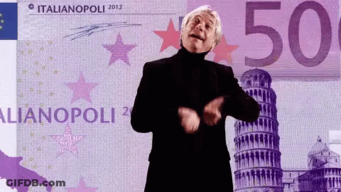 A Man In Front Of A 50 Euro Bill GIF