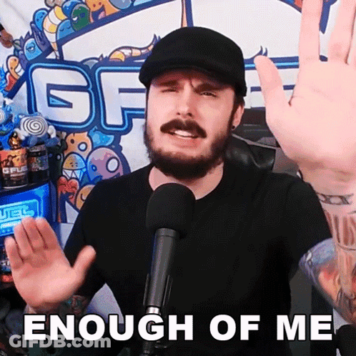 Man With Microphone Saying Enough Of Me GIF