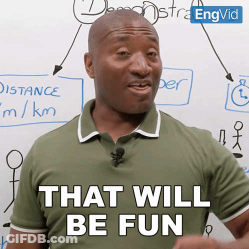 A Man In Front Of A White Board Says That Will Be Fun GIF