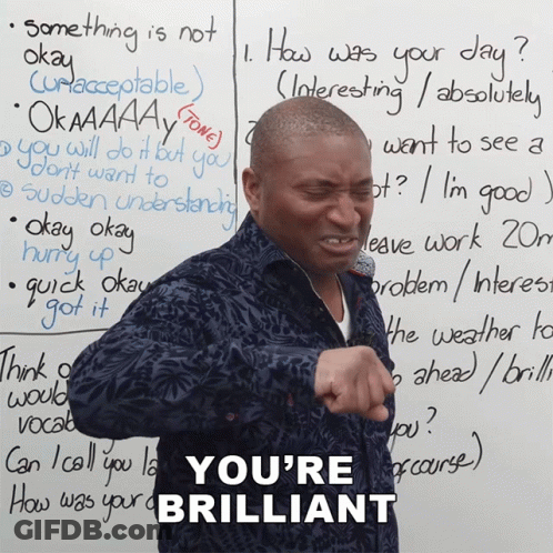A Man In Front Of A White Board That Says Something Is Not Okay GIF