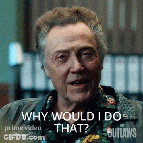 A Man Is Asking Why Would I Do That In A Prime Video Ad GIF