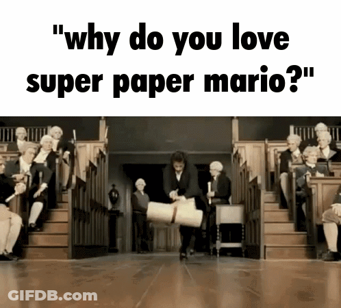A Man Is Carrying A Roll Of Paper In Front Of A Group Of People Sitting In A Lecture Hall GIF