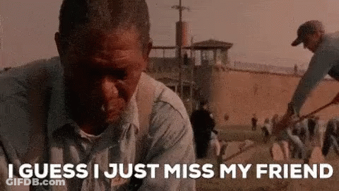 A Man Is Crying And Says `` I Guess I Just Miss My Friend '' While Another Man Stands Behind Him . GIF