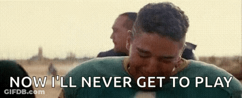 A Man Is Crying And Says `` Now I 'Ll Never Get To Play '' GIF