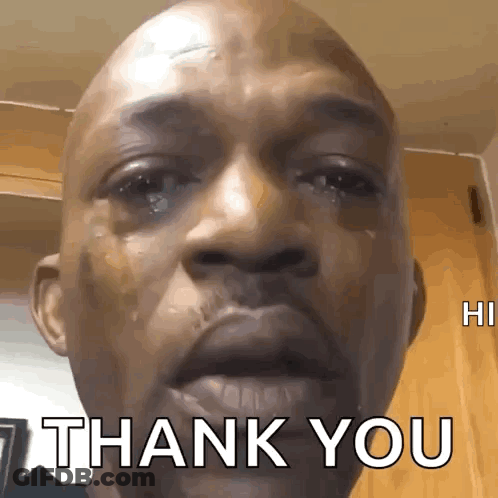 A Man Is Crying And Says Thank You GIF