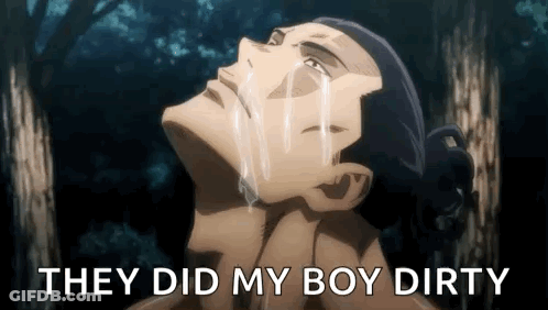 A Man Is Crying With Tears Running Down His Face And They Did My Boy Dirty . GIF