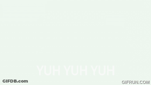 A Man Is Dancing In A Room With The Words Yuh Yuh Yuh Written On The Bottom GIF
