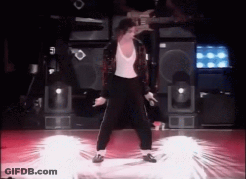 Man Dancing In Front Of Guitar And Speakers GIF