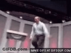 A Man Is Dancing On A Stage With The Words Make Gifs At Gifsoup.com In The Corner GIF