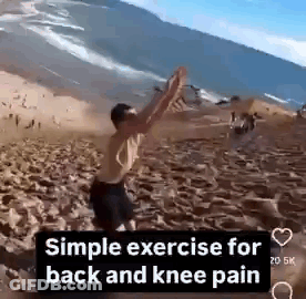 A Man Is Doing A Simple Exercise For Back And Knee Pain . GIF