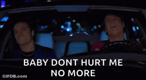 Man Driving Car Says Baby Don T Hurt Me GIF