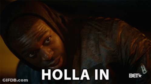 A Man Is Giving A Thumbs Up With The Words Holla In Below Him GIF