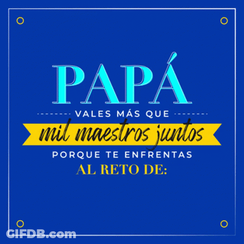 A Man Is Holding A Child In His Arms With The Words " Enseñarnos A Dar Nuestros Primeros Pasos " Below Him GIF