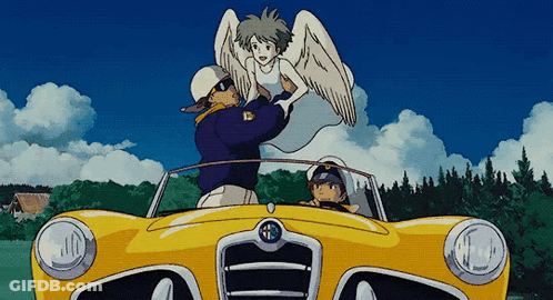 Man Holding Girl In Yellow Alfa Romeo GIF