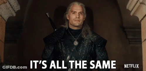 A Man Is Holding A Sword And Says It 'S All The Same GIF
