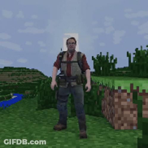 A Man Is Kneeling Down In A Video Game GIF