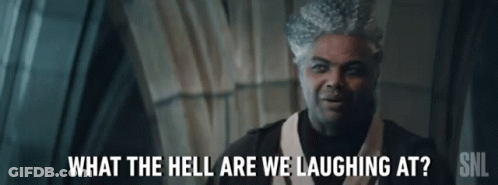 A Man Is Laughing At Something While Wearing A White Hat And A Black Shirt . GIF