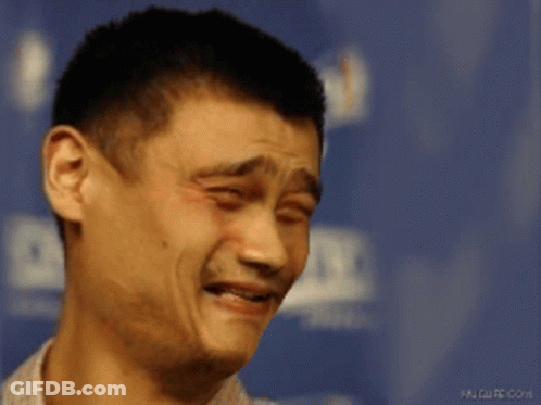 A Man Is Laughing With Orang Gila Written In White GIF