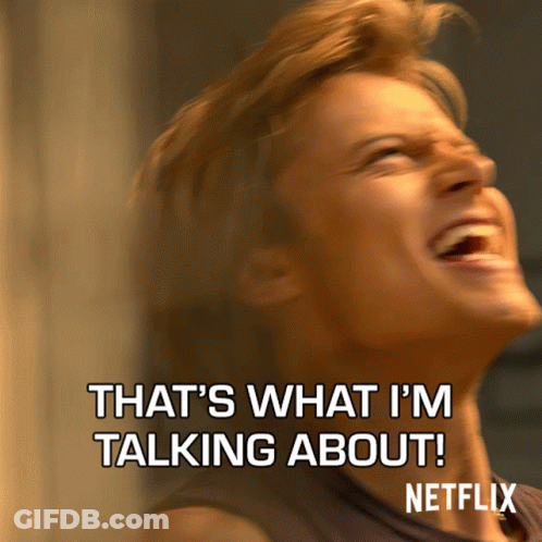 A Man Is Laughing With The Words That 'S What I 'M Talking About Netflix GIF