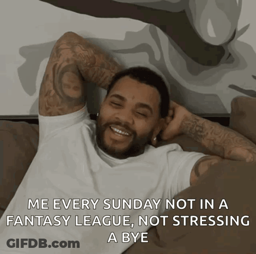 A Man Is Laying On A Couch With His Arms Behind His Head And Says Me Every Sunday GIF