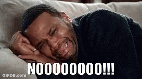 A Man Is Laying On A Couch With His Eyes Closed And A Caption That Says No . GIF