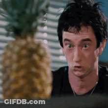 Man Looking At Pineapple GIF