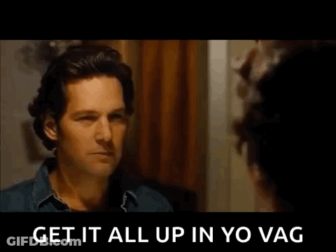 A Man Is Looking At Himself In A Mirror And Saying Get It All Up In Yo Vag . GIF