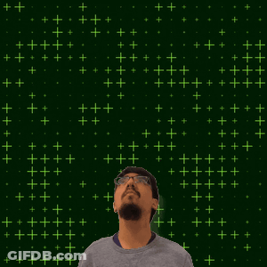 A Man Is Looking Up At The Number 12 Surrounded By Stars GIF