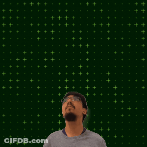 A Man Is Looking Up At The Number 25 Surrounded By Yellow Stars GIF