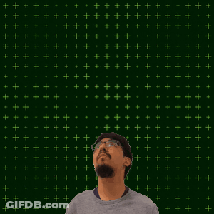 A Man Is Looking Up At The Number Six Surrounded By Stars GIF