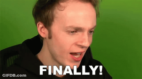 A Man Is Making A Face And Says Finally GIF
