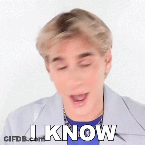 A Man Is Making A Funny Face And Saying I Know . GIF