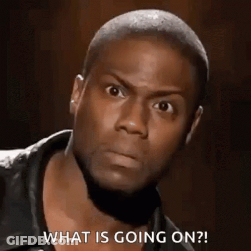 A Man Is Making A Funny Face And Saying What Is Going On ? GIF