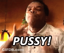 A Man Is Making A Funny Face And Says Pussy GIF
